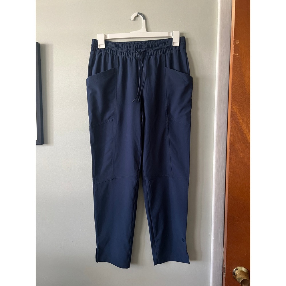 L.L. Bean Venture Stretch Ankle Pants Navy Blue Hiking Women Size Medium Tall